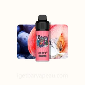 IGET Bar Plus Vape Kit 6000 Puffs Grape Peach lce