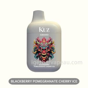 KUZ C6000 PUFFS Blackberry Pomegranate Cherry Ice A frosty trio of fruity goodness