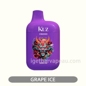 KUZ C6000 PUFFS Grape Ice Cool grape goodness in every puff