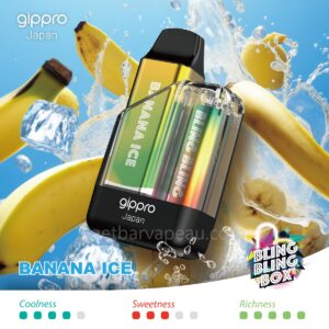 Gippro 8000 Banana Ice: Smooth and Refreshing Banana with Ice Flavor