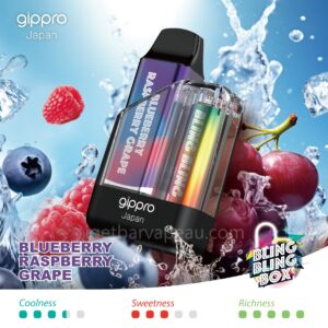 Gippro 8000 Blueberry Raspberry Grape: A Trio of Delicious Vape Flavors