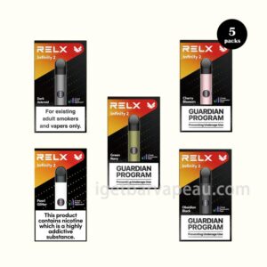 Relx Infinity 2 Device 5 Pack Bundle For Vaping Enthusiasts